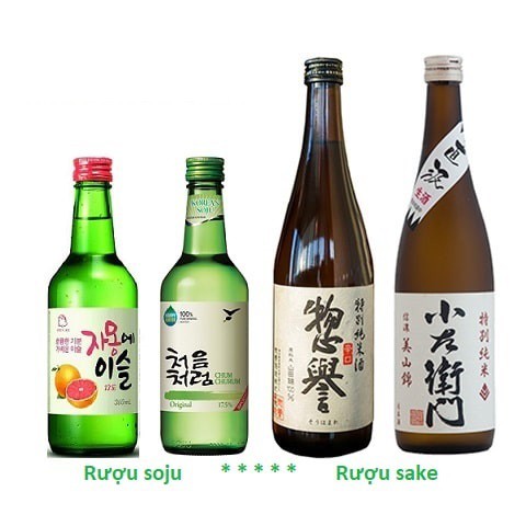 Phân biệt rượu soju và rượu sake 